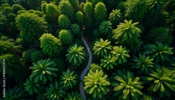Fototapeta Bird’s Eye View of Jungle Canopy