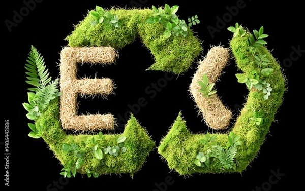 Obraz Eco-Friendly Recycling Symbol