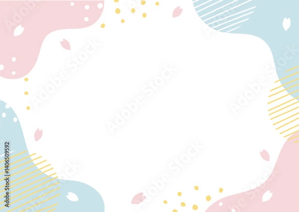 Fototapeta 春をイメージしたおしゃれなフレーム