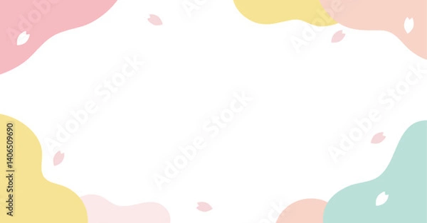 Fototapeta 春をイメージしたおしゃれなフレーム