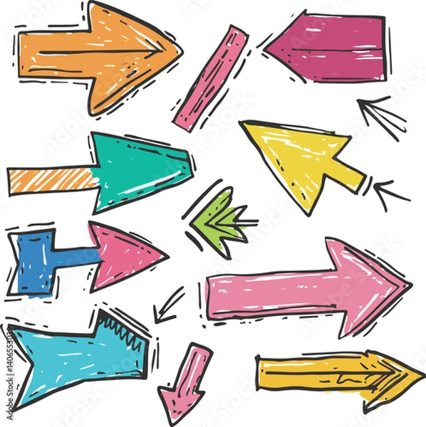 Obraz set of colorful arrows