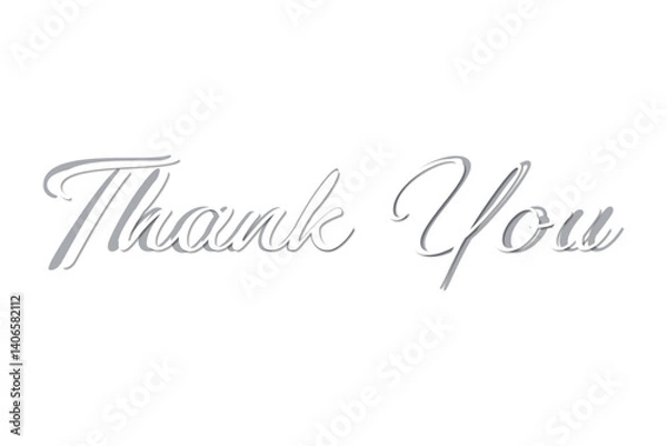 Fototapeta 手書き風の筆記体で書いたThank You（ありがとう）の文字（カリグラフィー）
