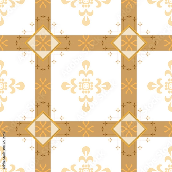 Obraz Geometric Ethnic traditional seamless , Aztec, Tribal, Hmong, Native American Indian, Pattern design for wrap, carpet, decorative illustraion

