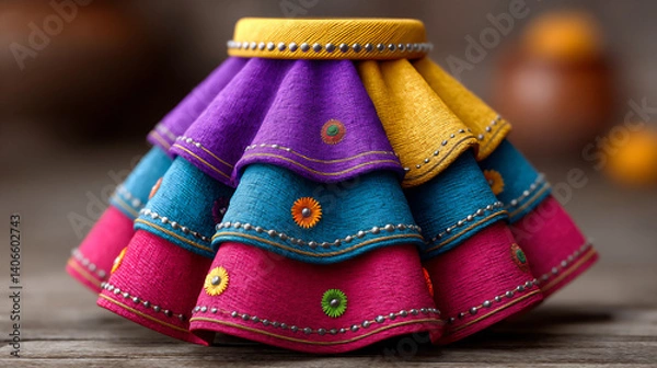 Obraz mirror work ghagra choli