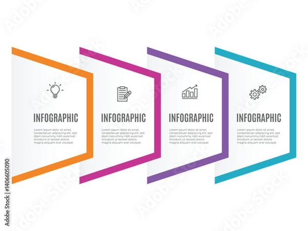 Obraz Business infographics timeline process template