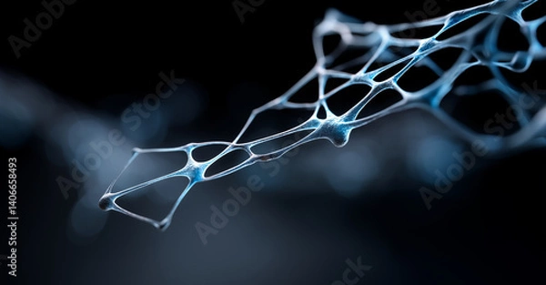 Fototapeta Abstract nanotechnology network structure background