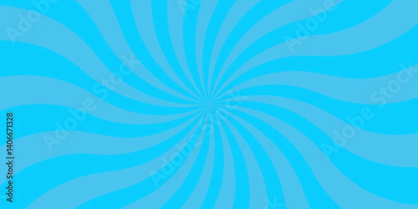 Obraz Abstract blue retro with sunburst pattern design. Vintage sunrays illustration swirl grunge spiral line. sun beam vector banner design and comic burst gradient concept pattern.	
