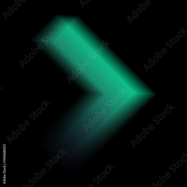 Obraz Futuristic Gradient Arrow Abstract Shape Element