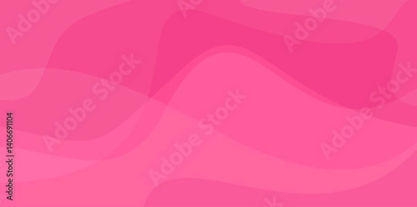 Fototapeta Abstract waves gradient background. Pink fluid banner template. Vector illustration
