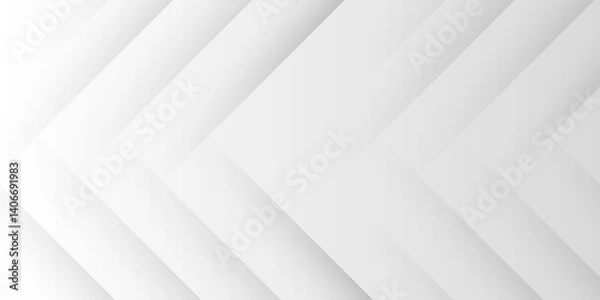 Fototapeta White and gray rectangle geometric concept technology modern futuristic subtle abstract background. Modern gray abstract vector long banner background. Futuristic technology concept graphic design.