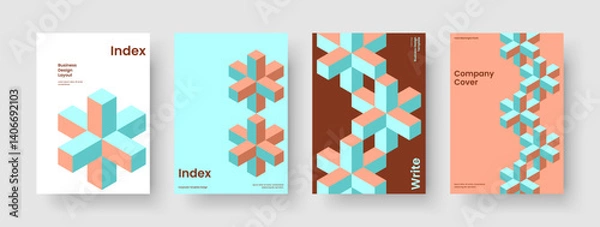 Fototapeta Isolated Background Template. Geometric Flyer Design. Creative Poster Layout. Brochure. Book Cover. Report. Business Presentation. Banner. Advertising. Leaflet. Brand Identity. Notebook. Handbill
