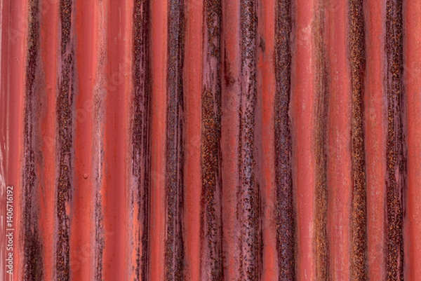 Fototapeta 古いトタンの壁の背景	