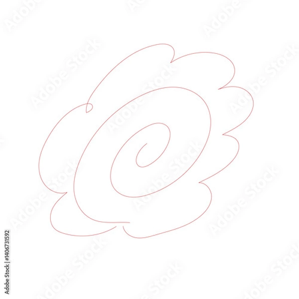 Fototapeta 手書きの赤はなまる