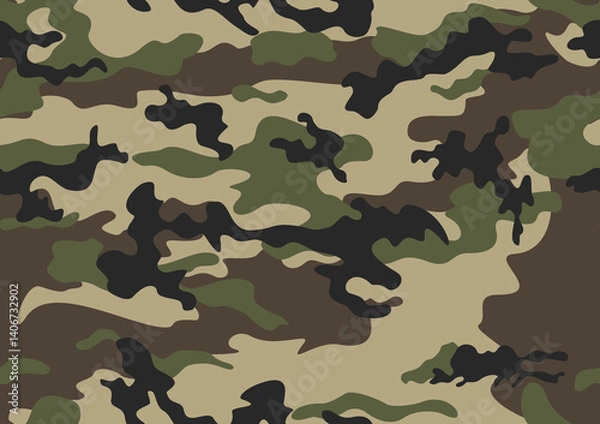 Fototapeta 
modern camouflage pattern army seamless background , classic vector illustration