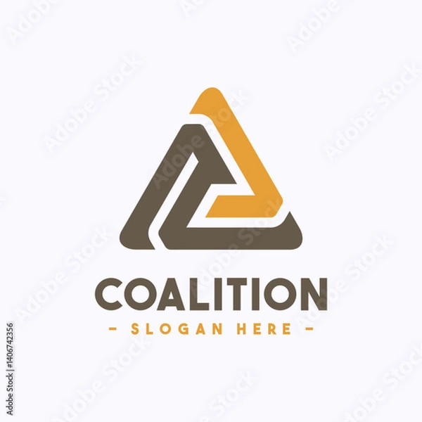 Obraz Coalition logo design template. Merge logo vector