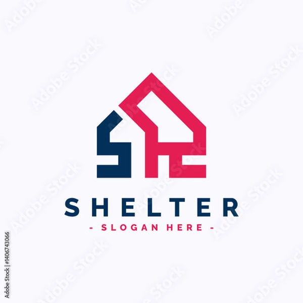 Obraz Shelter logo design template. Property logo vector
