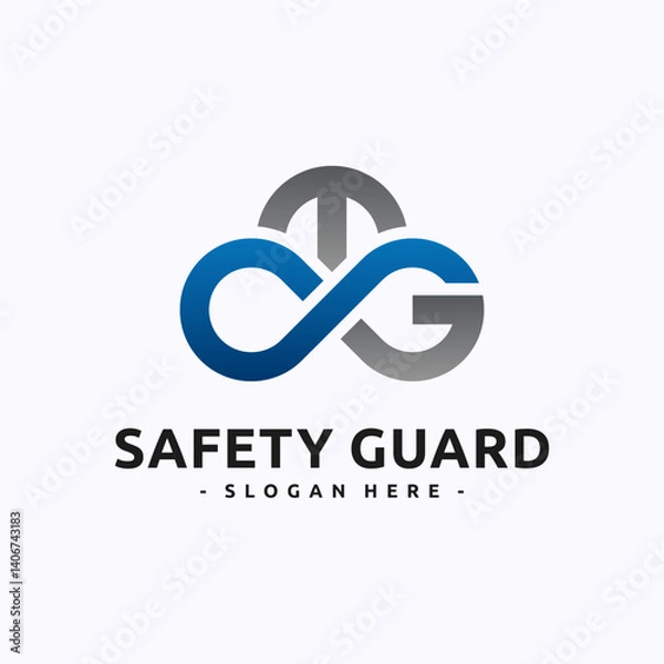 Obraz Infinity cloud logo design template. Digital system, software, technology logo vector