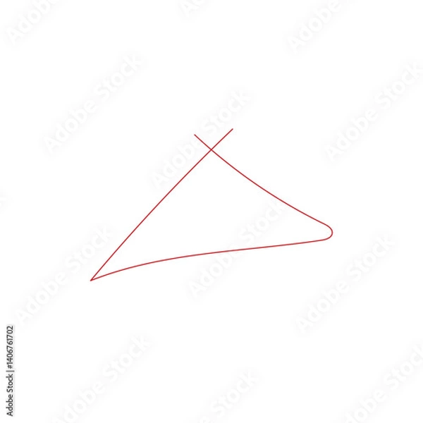 Fototapeta 赤ペン手書きの三角