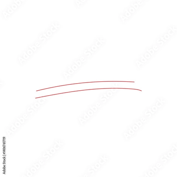 Fototapeta 赤ペン手書きの二重線