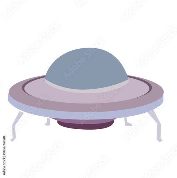 Fototapeta vektor Ufo vector illustration. Unidentified flying object.