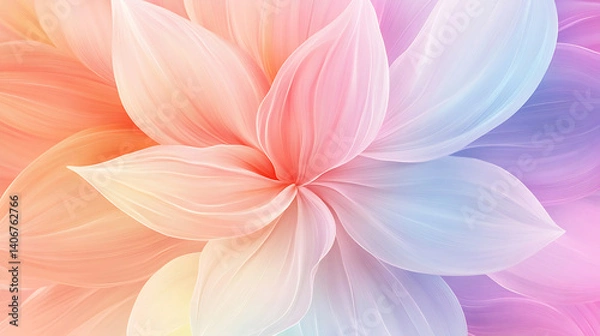 Fototapeta Gradient background in pastel light colors, soft and smooth abstract backdrop for design and branding