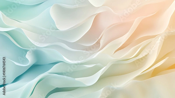 Fototapeta Gradient background in pastel light colors, soft and smooth abstract backdrop for design and branding