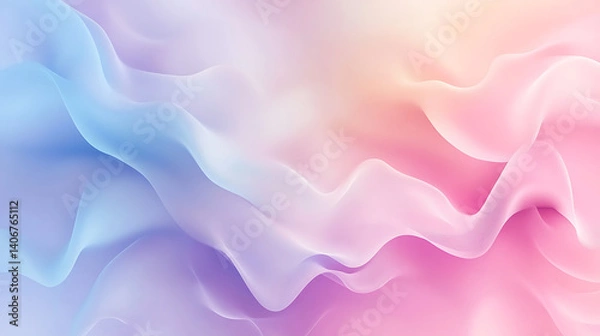 Fototapeta Gradient background in pastel light colors, soft and smooth abstract backdrop for design and branding