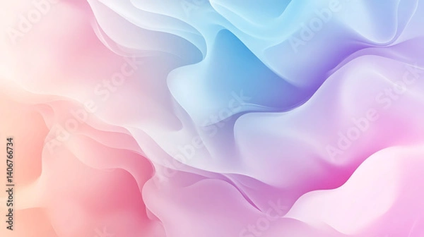 Obraz Gradient background in pastel light colors, soft and smooth abstract backdrop for design and branding