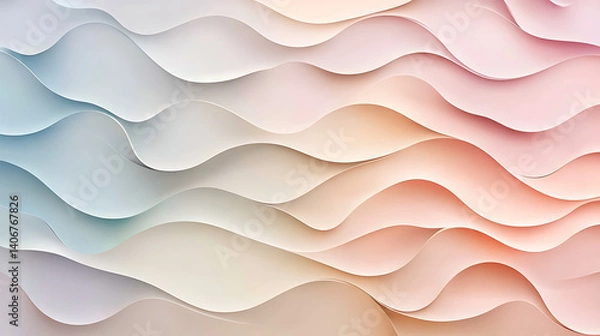 Fototapeta Gradient background in pastel light colors, soft and smooth abstract backdrop for design and branding