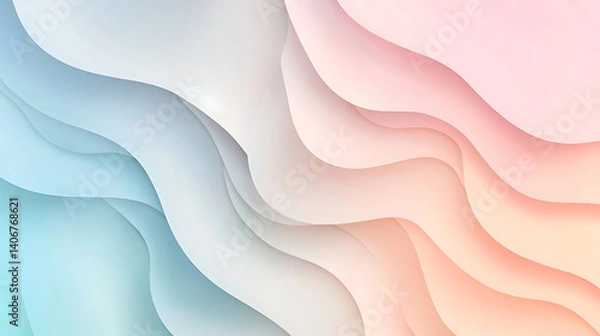 Fototapeta Gradient background in pastel light colors, soft and smooth abstract backdrop for design and branding
