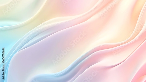 Fototapeta Gradient background in pastel light colors, soft and smooth abstract backdrop for design and branding