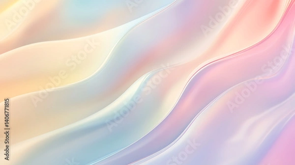 Fototapeta Gradient background in pastel light colors, soft and smooth abstract backdrop for design and branding