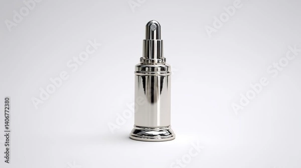 Obraz Silver metallic dispenser bottle.