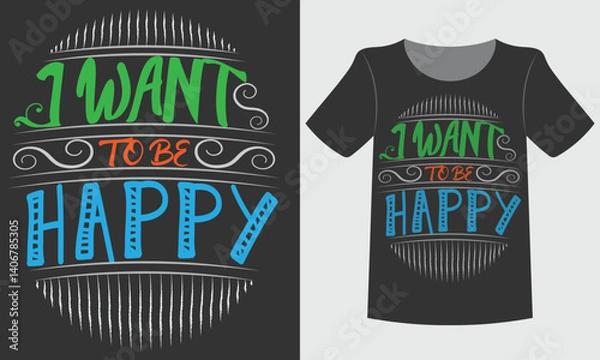 Obraz Creative Black T-shirt Design Template 