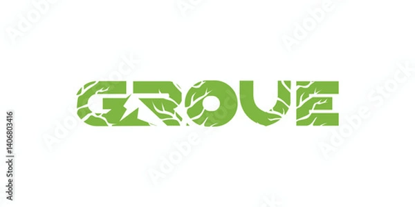 Fototapeta The Grove logo design is Bold and natural
