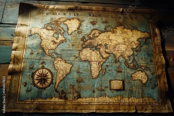 Fototapeta ancient map of the ancient world