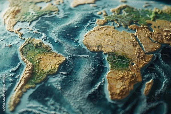 Fototapeta close up view of the world