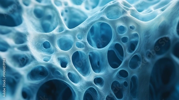 Obraz Intricate blue organic texture with cellular structures and abstract patterns