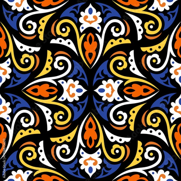 Fototapeta Eastern style classic floral pattern