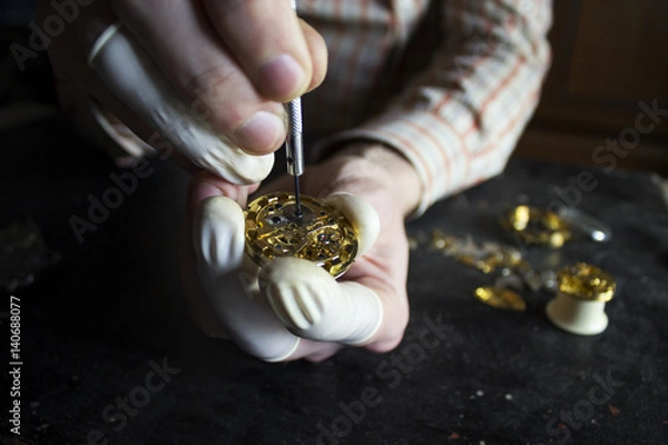 Fototapeta Watchmaker's workshop