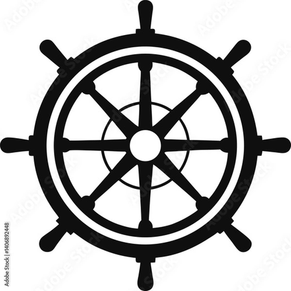 Obraz ship steering wheel