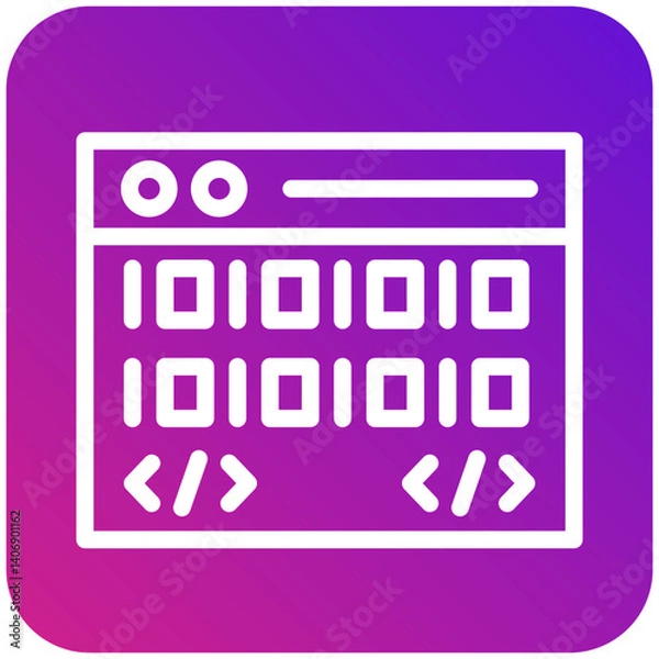 Fototapeta Coding Vector Icon Design Illustration