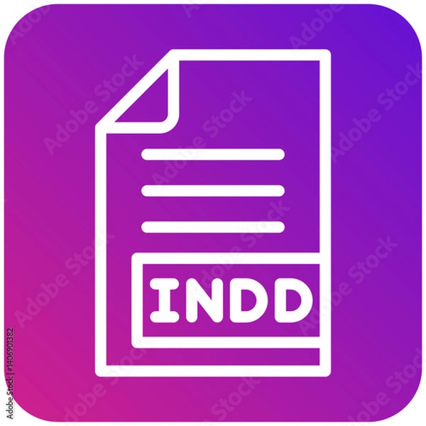 Fototapeta INDD Vector Icon Design Illustration