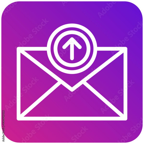 Fototapeta Send mail Vector Icon Design Illustration