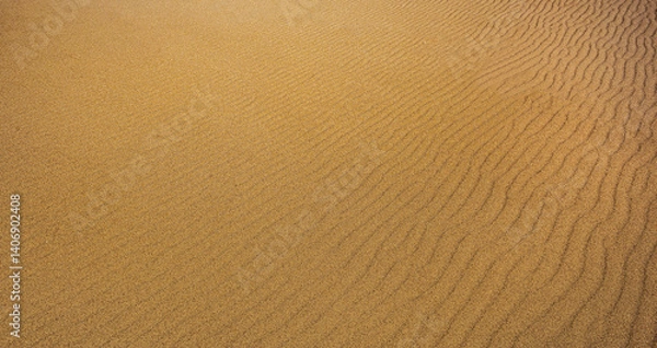 Fototapeta top view on empty surface of sand on a beach with textured effects background