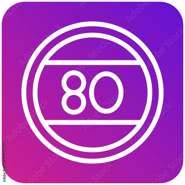 Fototapeta Speed limit Vector Icon Design Illustration