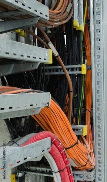Obraz Cable trays on which are laid cables.