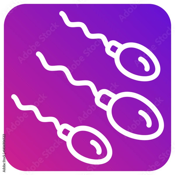 Fototapeta Sperm Vector Icon Design Illustration
