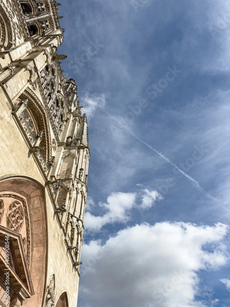 Fototapeta Majestic Gothic Architecture Against a Blue Sky