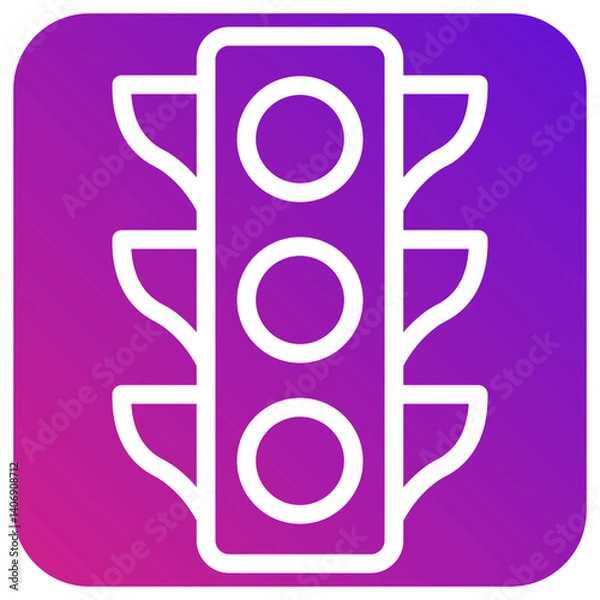 Fototapeta Traffic light Vector Icon Design Illustration